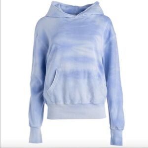 Dannijo Blue Frayed Hem Hoodie Size Medium